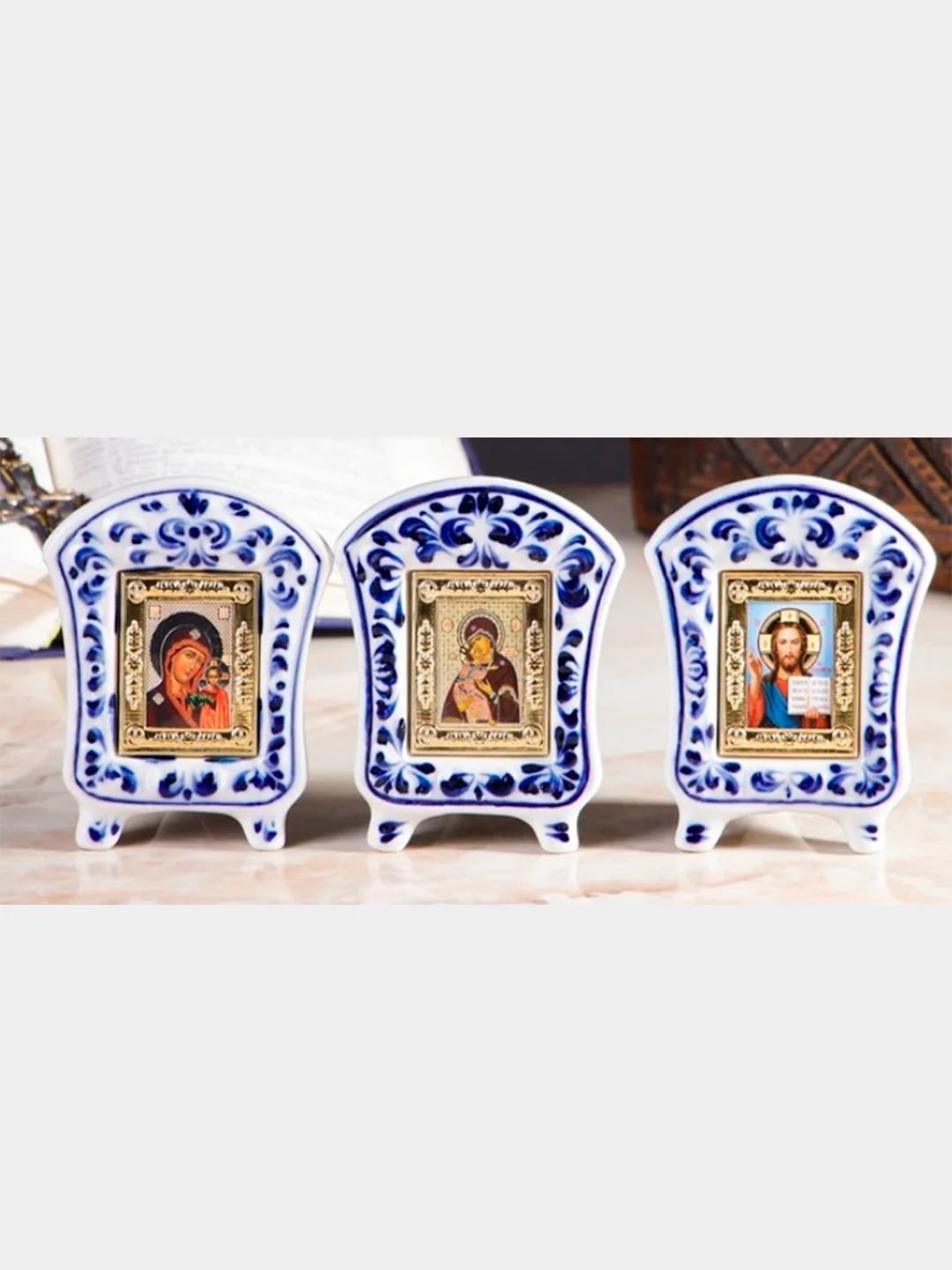 Киот, гжель, 10 см