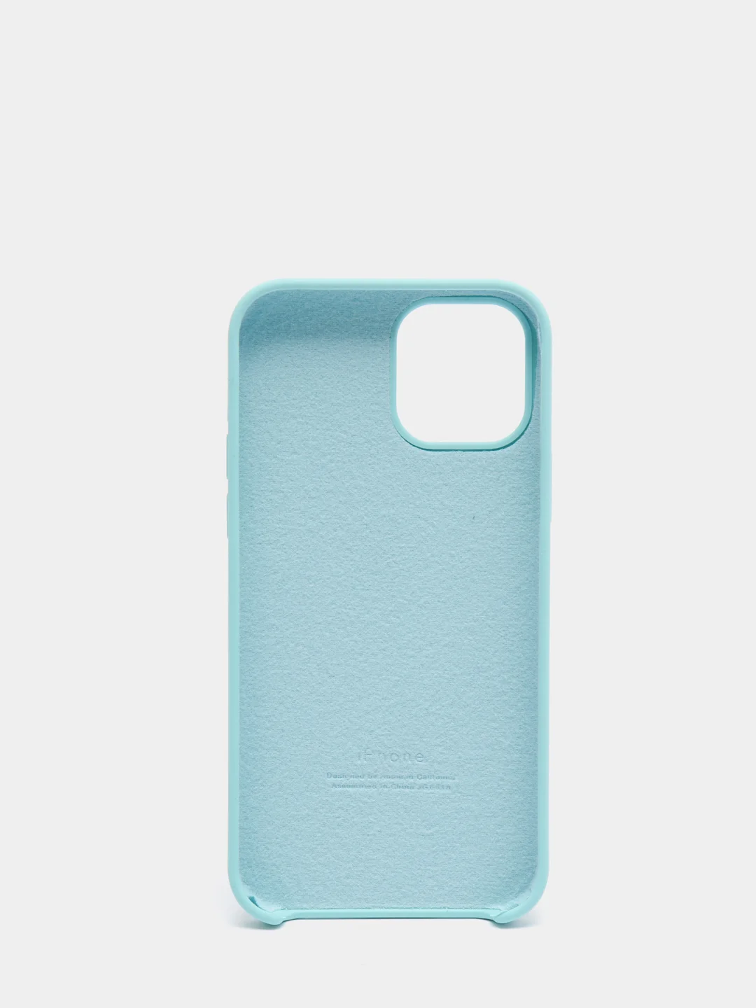 Тёмно-бирюзовый чехол Silicone Case для iPhone 12, 12 Pro с открытым низом