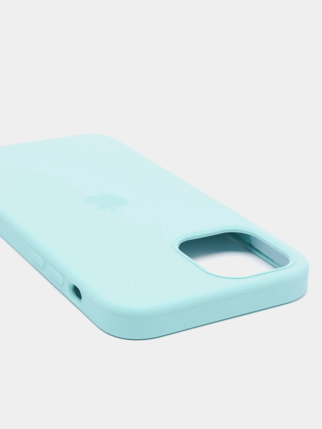 Тёмно-бирюзовый чехол Silicone Case для iPhone 12, 12 Pro с открытым низом