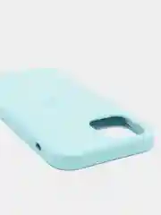 Тёмно-бирюзовый чехол Silicone Case для iPhone 12, 12 Pro с открытым низом