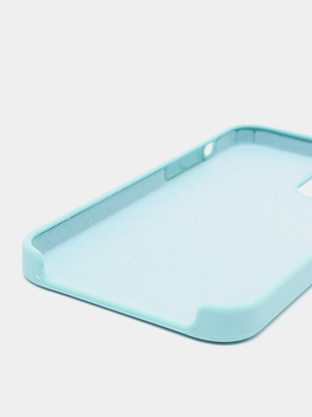 Тёмно-бирюзовый чехол Silicone Case для iPhone 12, 12 Pro с открытым низом