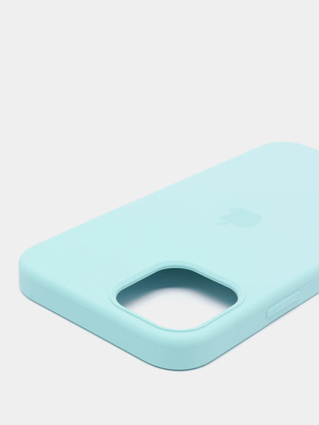 Тёмно-бирюзовый чехол Silicone Case для iPhone 12, 12 Pro с открытым низом