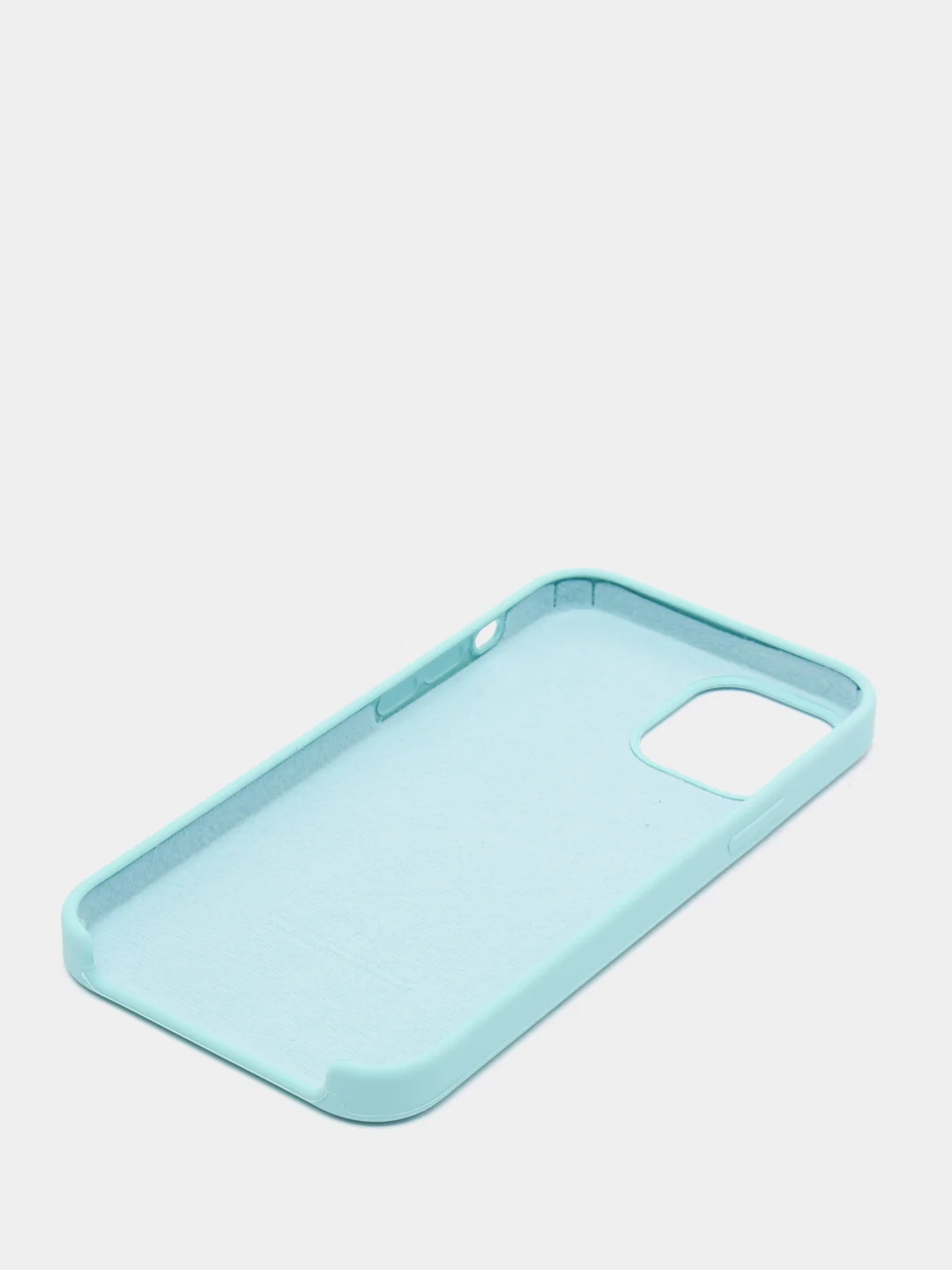 Тёмно-бирюзовый чехол Silicone Case для iPhone 12, 12 Pro с открытым низом
