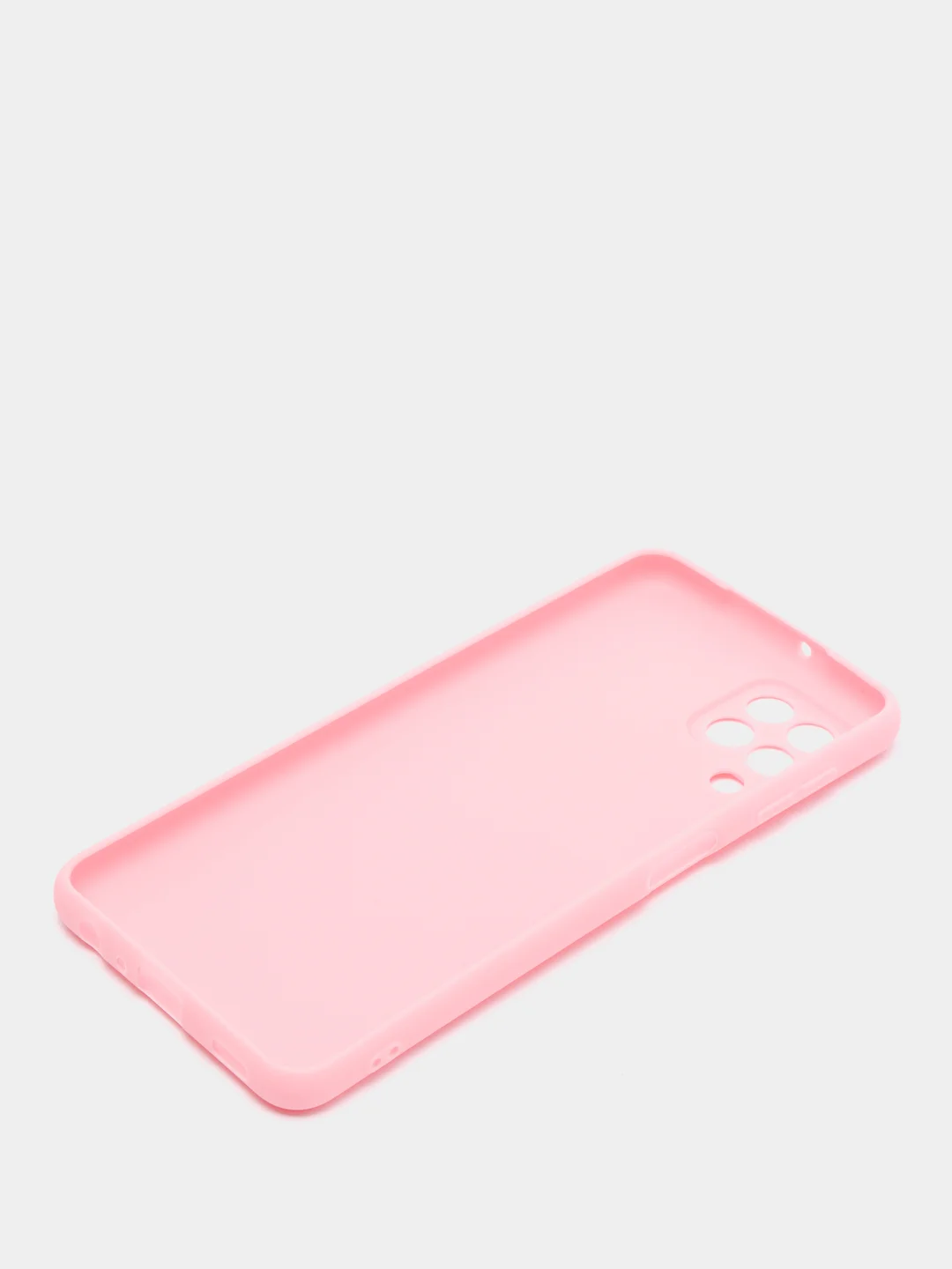 Розовый силиконовый чехол Samsung Galaxy A22 4G, M32, M22 (Самсунг Галакси А22, М32, М22) прозрачный