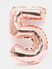 Воздушный шар "Цифра 5" розовый, 40 см