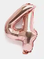 Розовый воздушный шар "Цифра 4" розовый, 40 см