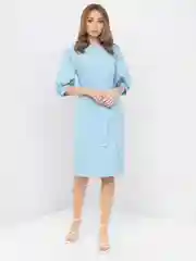 Голубой романтичное женственное платье