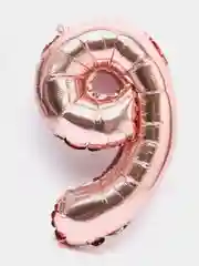 Воздушный шар "Цифра 9" 80 см, розовый