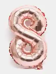 Воздушный шар "Цифра 8" 80 см, розовый