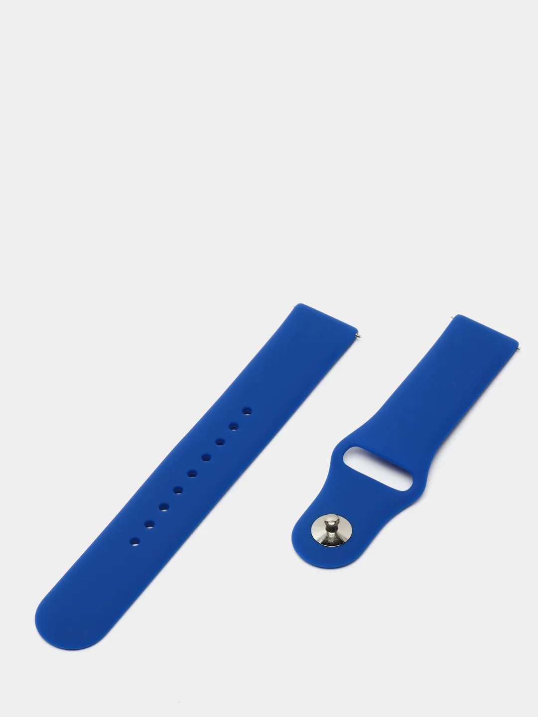 Синий силиконовый ремешок с кнопкой для Xiaomi Amazfit Bip / Samsung / Huawei, 20 мм