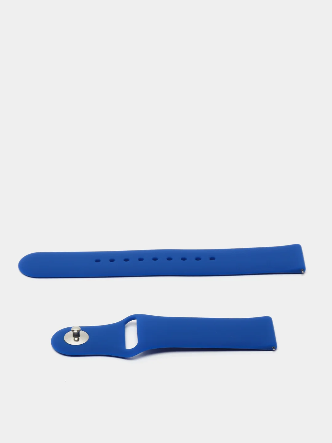 Синий силиконовый ремешок с кнопкой для Xiaomi Amazfit Bip / Samsung / Huawei, 20 мм