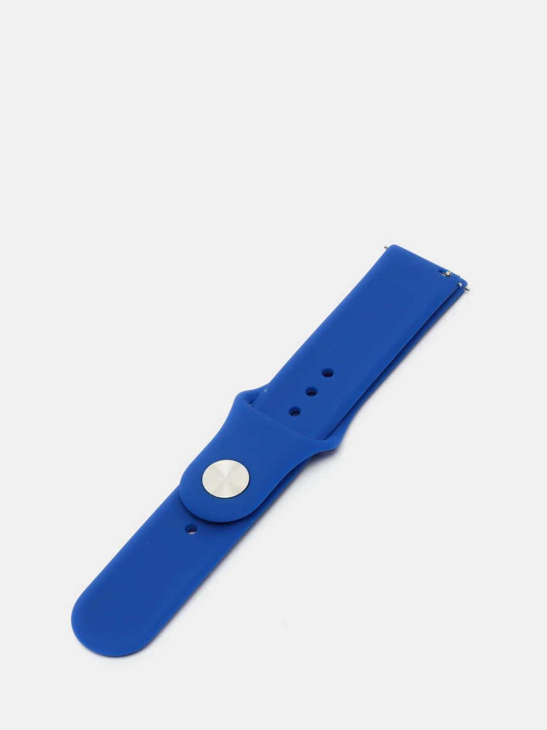 Синий силиконовый ремешок с кнопкой для Xiaomi Amazfit Bip / Samsung / Huawei, 20 мм