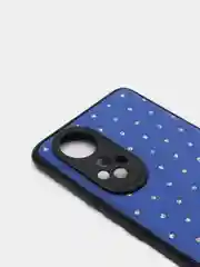 Синий чехол Honor 50, Huawei Nova 9, Хонор 50, Хуавей Нова 9 силиконовый под кожу со стразами
