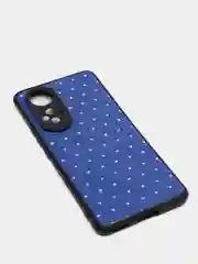 Синий чехол Honor 50, Huawei Nova 9, Хонор 50, Хуавей Нова 9 силиконовый под кожу со стразами