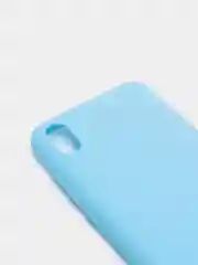Голубой чехол Xiaomi Redmi 7A силиконовый цветной матовый (Сяоми Редми 7А)