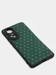 Зеленый чехол Honor 50, Huawei Nova 9, Хонор 50, Хуавей Нова 9 силиконовый под кожу со стразами