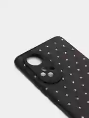Черный чехол Honor 50, Huawei Nova 9, Хонор 50, Хуавей Нова 9 силиконовый под кожу со стразами