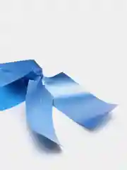 Синий объемный бант шар затягивающийся, d=16 см