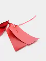 Красный объемный бант шар затягивающийся, d=16 см