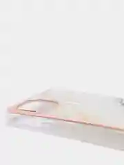 Бежевый меланж чехол Realme C21 Реалми С21 силиконовый с мраморным рисунком