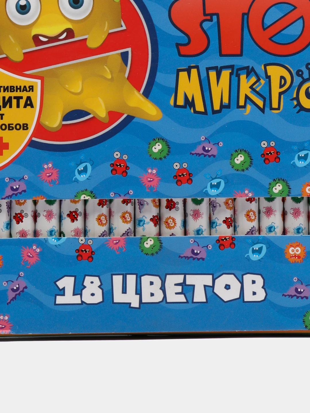 Карандаши цветные "Stopмикроб" 18 цв. 202-18