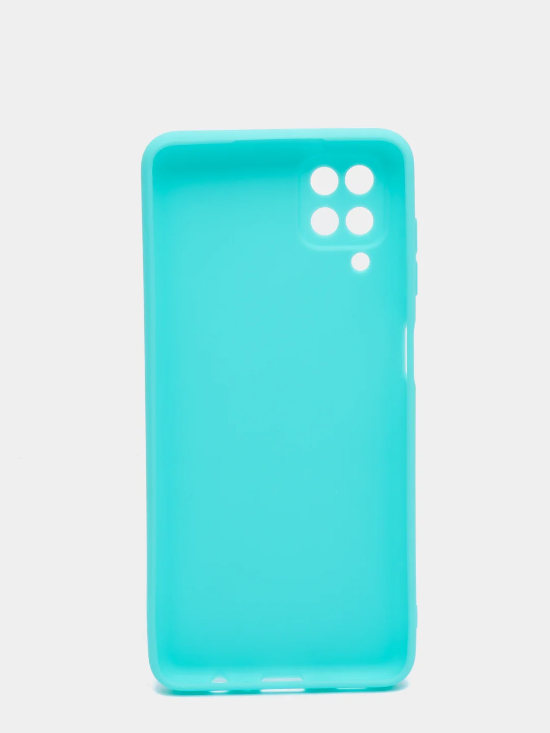 Бирюзовый чехол силиконовый на Samsung Galaxy A12 /М12 с защитой камеры