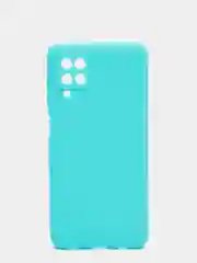 Бирюзовый чехол силиконовый на Samsung Galaxy A12 /М12 с защитой камеры