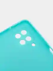 Бирюзовый чехол силиконовый на Samsung Galaxy A12 /М12 с защитой камеры