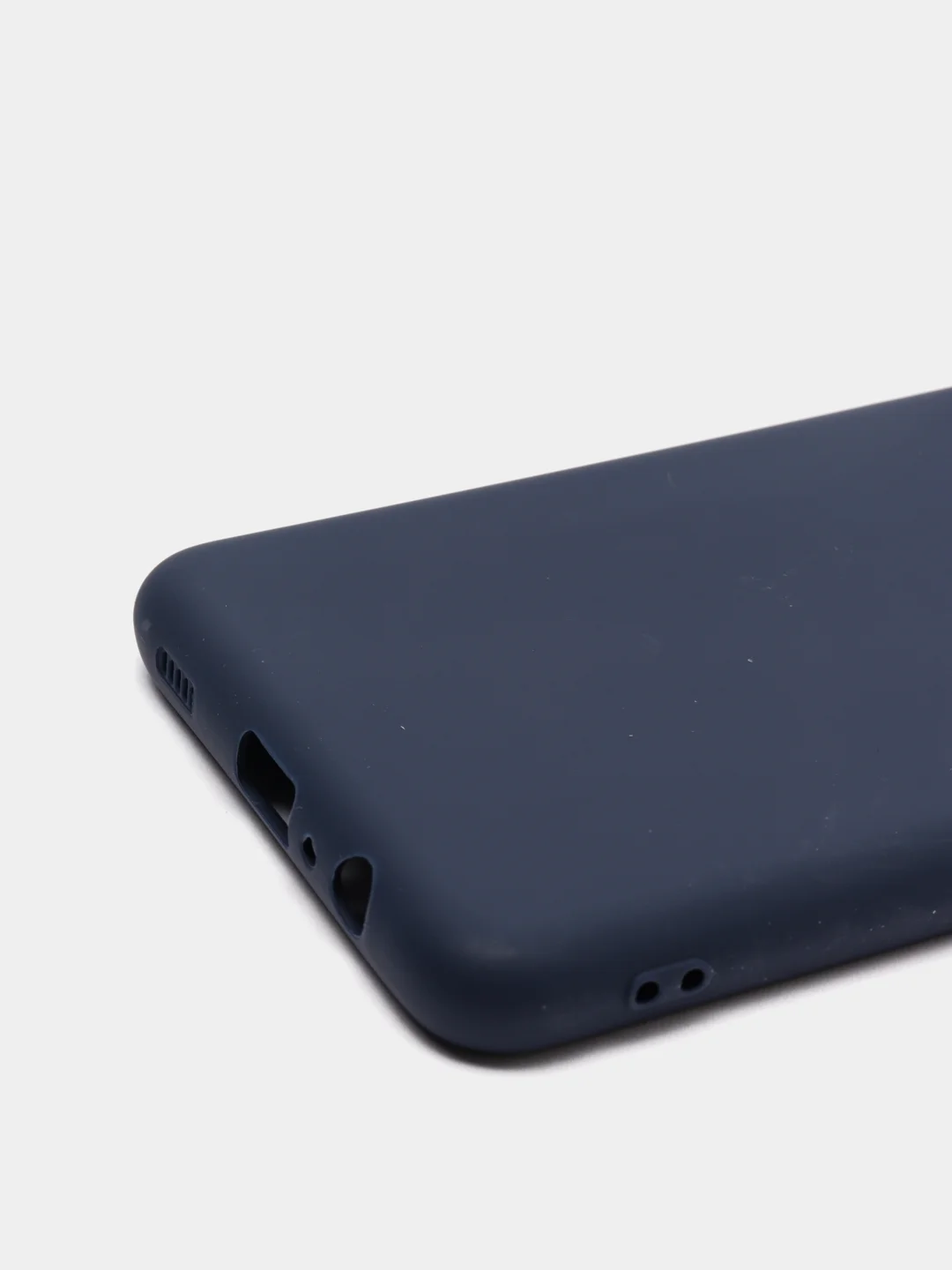 Темно-синий чехол Samsung A12 / M12 / A22 / M32 / M22 / A32 силиконовый с защитой камеры