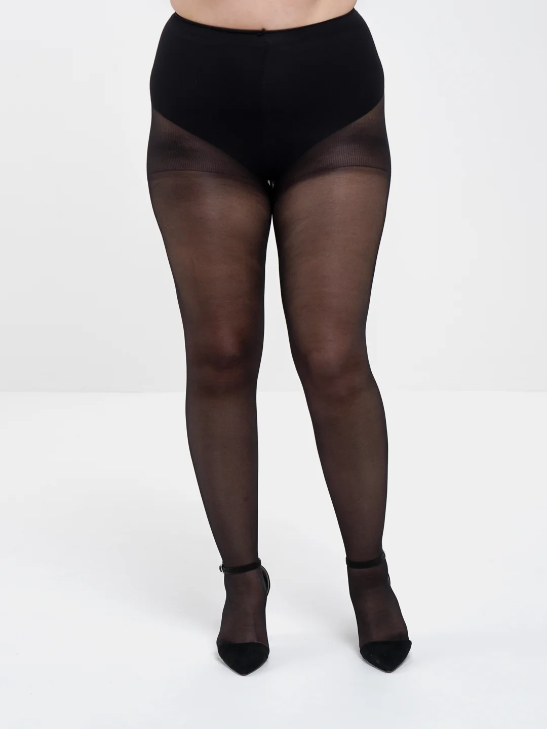 Колготки женские Glamour "Edera", черные, 40 ден, с шортиками