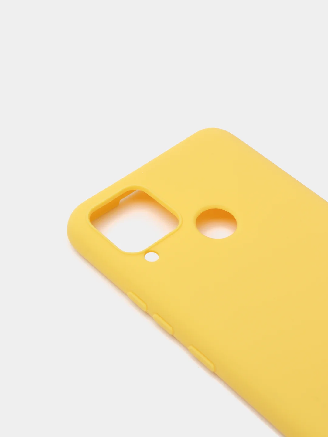 Желтый чехол-накладка для Realme C25 из силикона, с матовым покрытием и бортиком