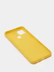 Желтый чехол-накладка для Realme C25 из силикона, с матовым покрытием и бортиком