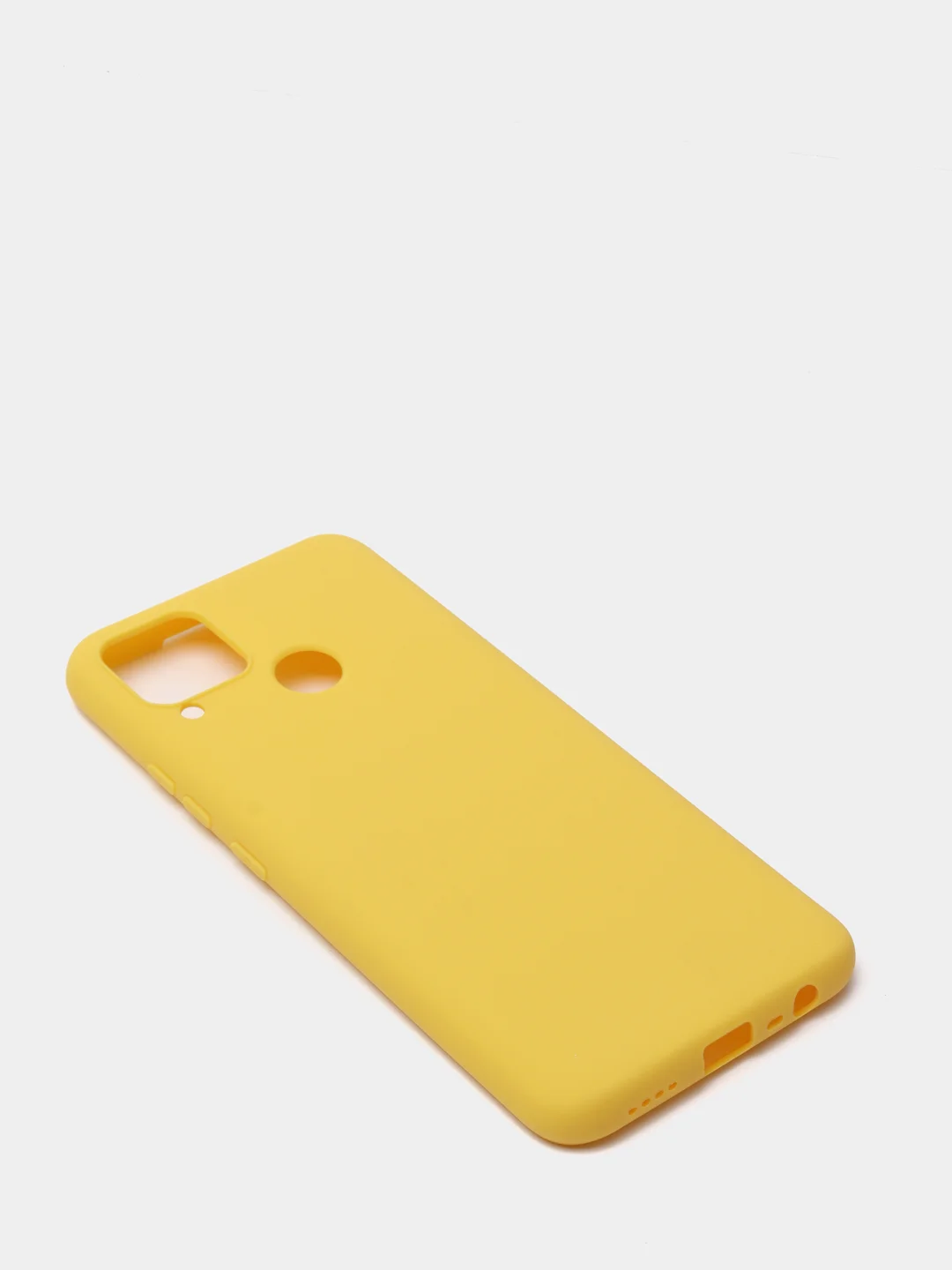 Желтый чехол-накладка для Realme C25 из силикона, с матовым покрытием и бортиком
