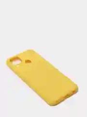 Желтый чехол-накладка для Realme C25 из силикона, с матовым покрытием и бортиком