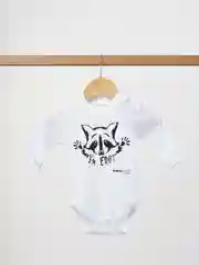 Белый боди для детей "Енот"