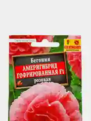 Семена цветов Бегония "Америгибрид гофрированная F1", розовая