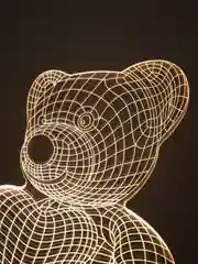Алый светильник 3D ночник светодиодный LED
