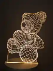 Алый светильник 3D ночник светодиодный LED