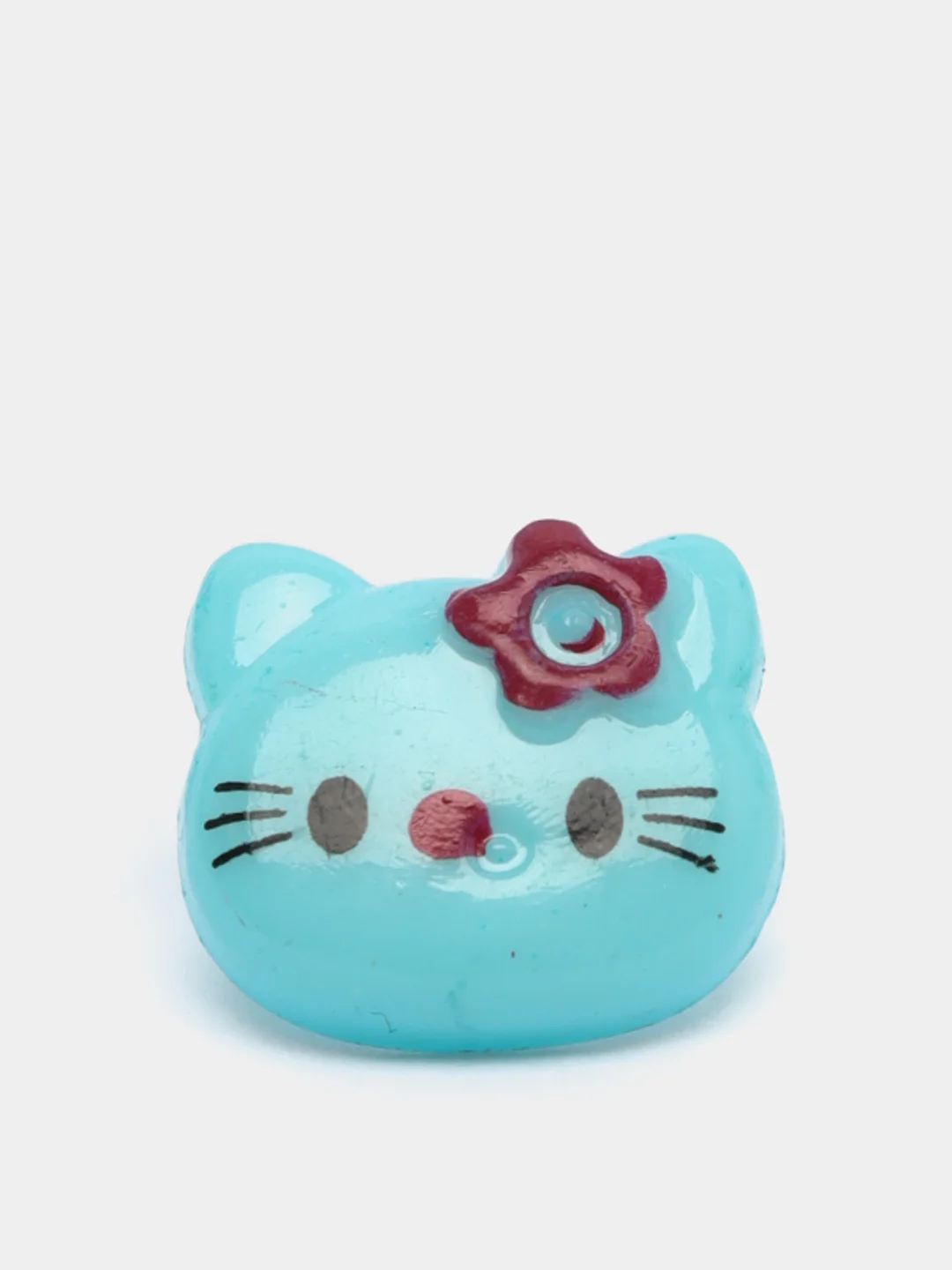 Голубой пуговицы декоративные на ножке "Hello kitty", пластиковые