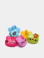 Черный пуговицы декоративные на ножке "Hello kitty", пластиковые