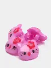 Аметистовый пуговицы декоративные на ножке "Hello kitty", пластиковые