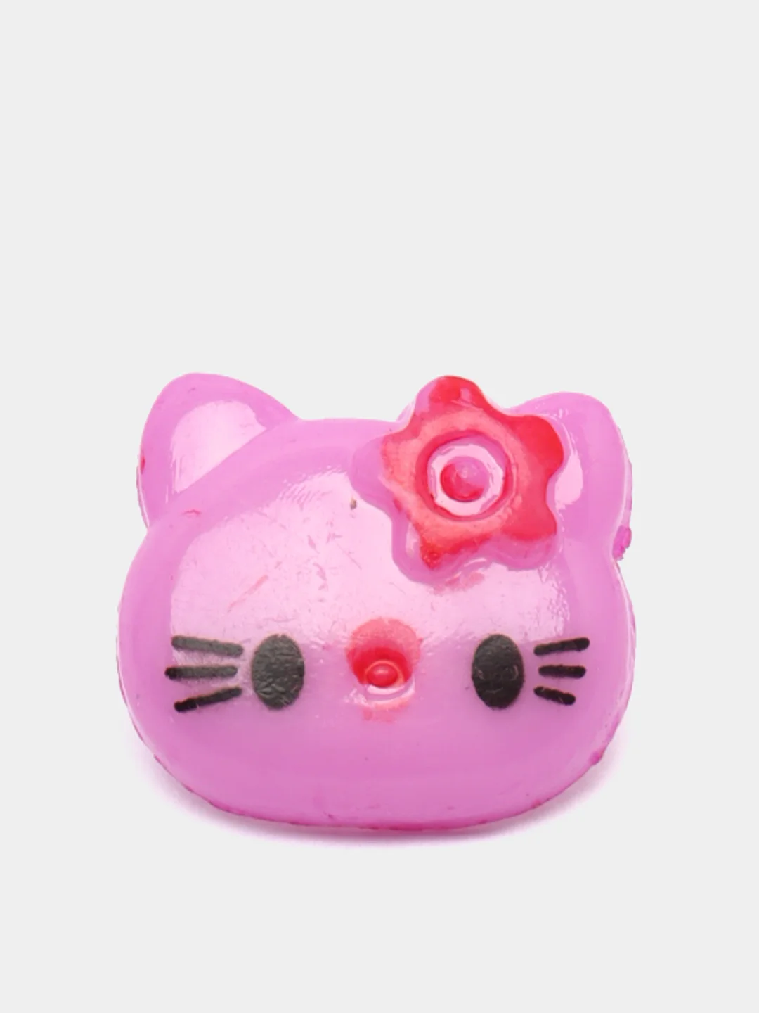 Аметистовый пуговицы декоративные на ножке "Hello kitty", пластиковые