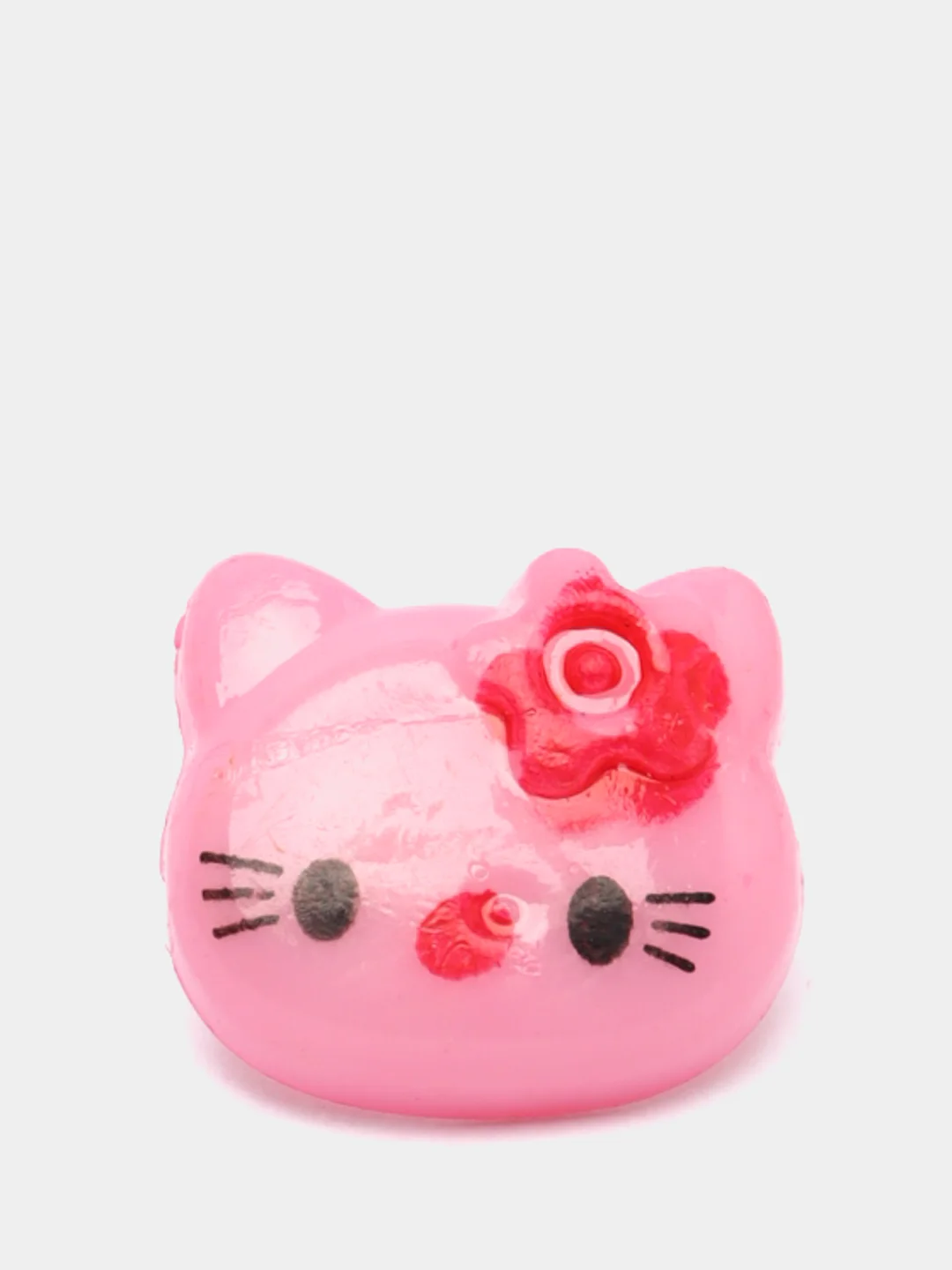 Розовый пуговицы декоративные на ножке "Hello kitty", пластиковые