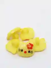 Желтый пуговицы декоративные на ножке "Hello kitty", пластиковые