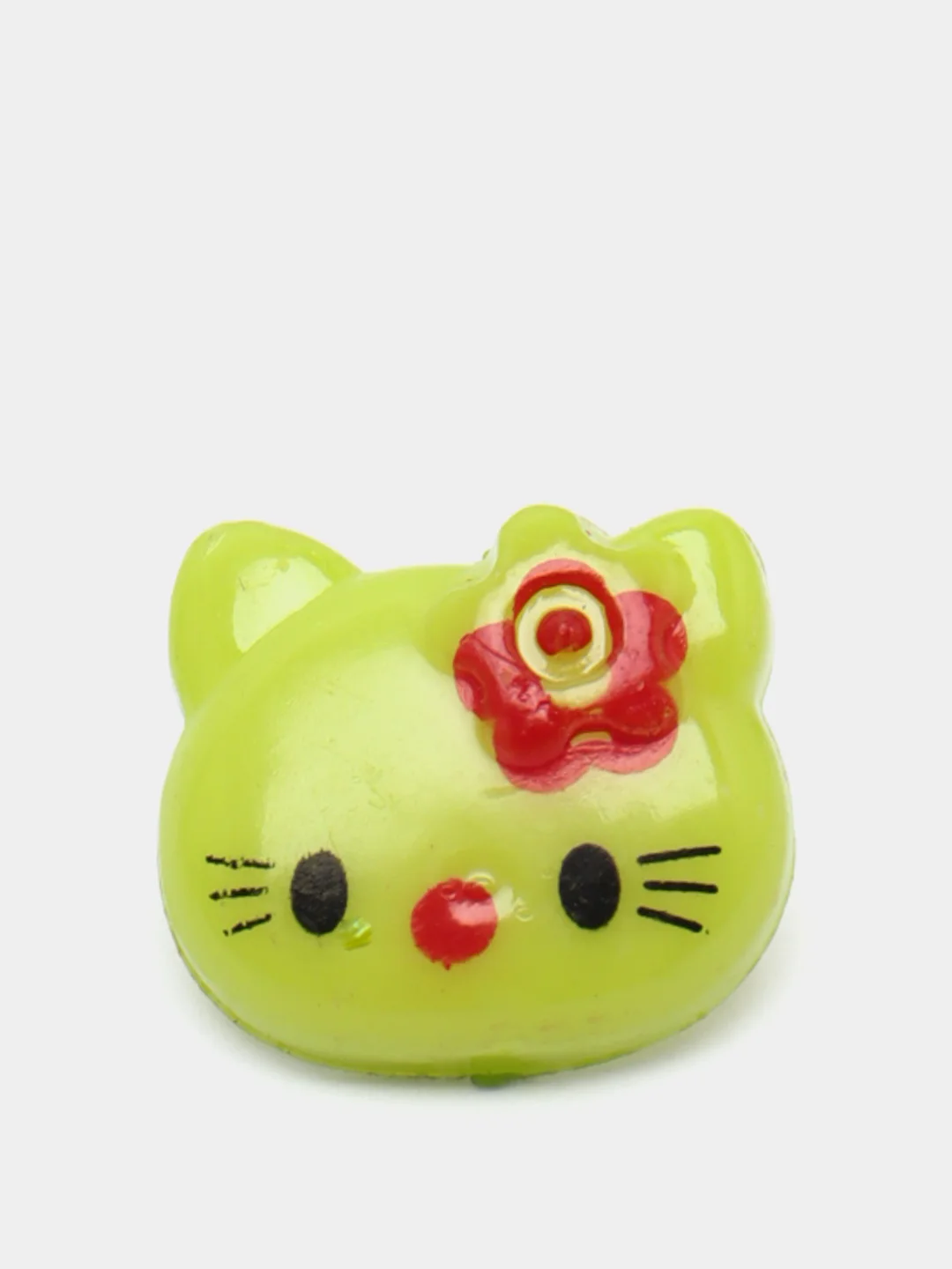 Лайм пуговицы декоративные на ножке "Hello kitty", пластиковые