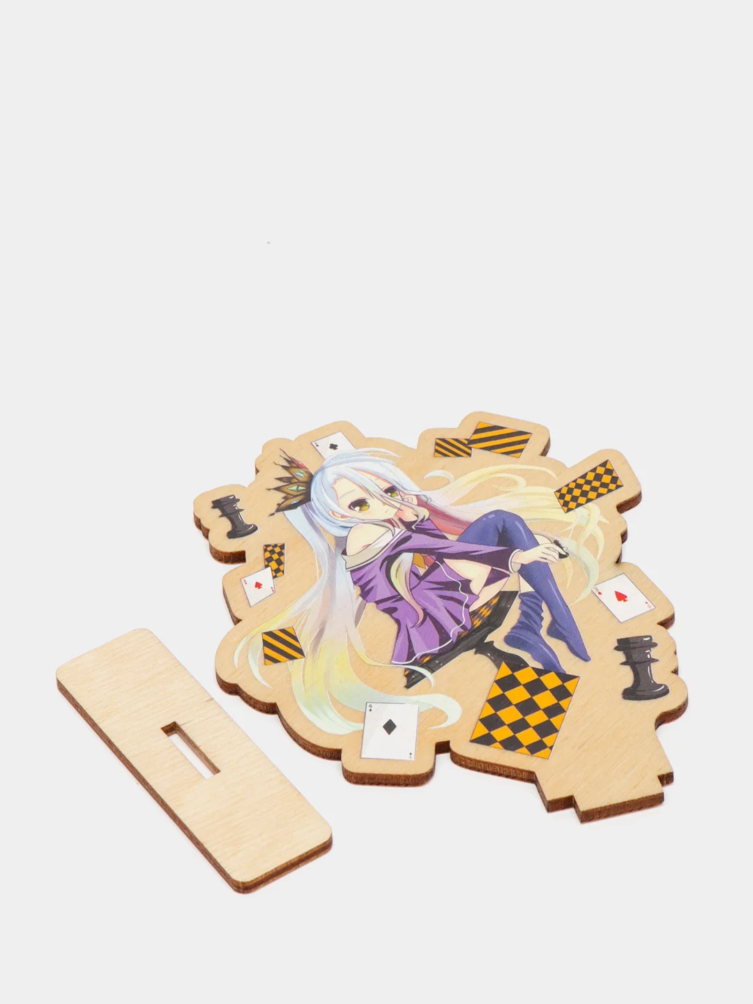Аметистовый деревянная 2д фигурка по аниме "Нет игры - нет жизни / No Game No Life"