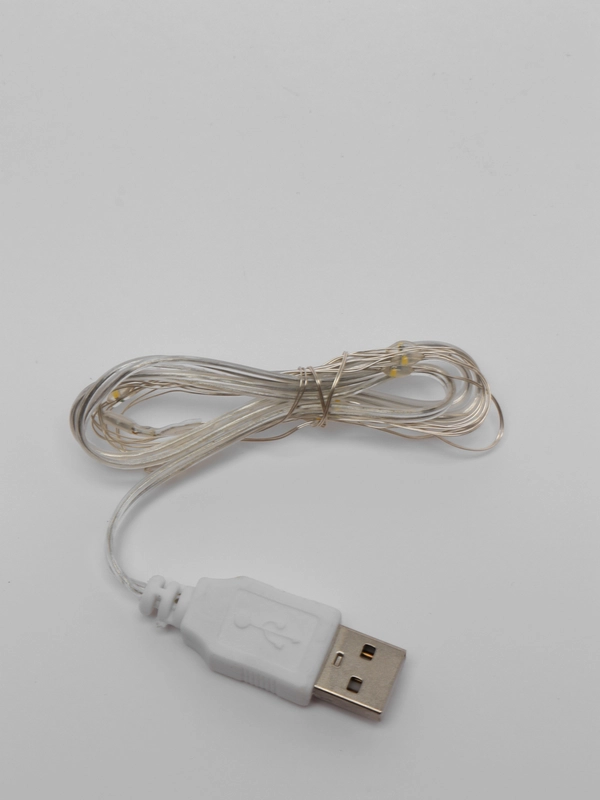 Гирлянда светодиодная, USB, 3 размера, цвет теплый белый