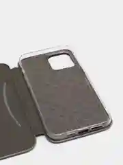 Серый чехол-книжка iPhone 5, 5S, SE, 6, 6S, 7, 8, SE, X, XS, XR, 11, 12, 13, Pro, Max, Mini