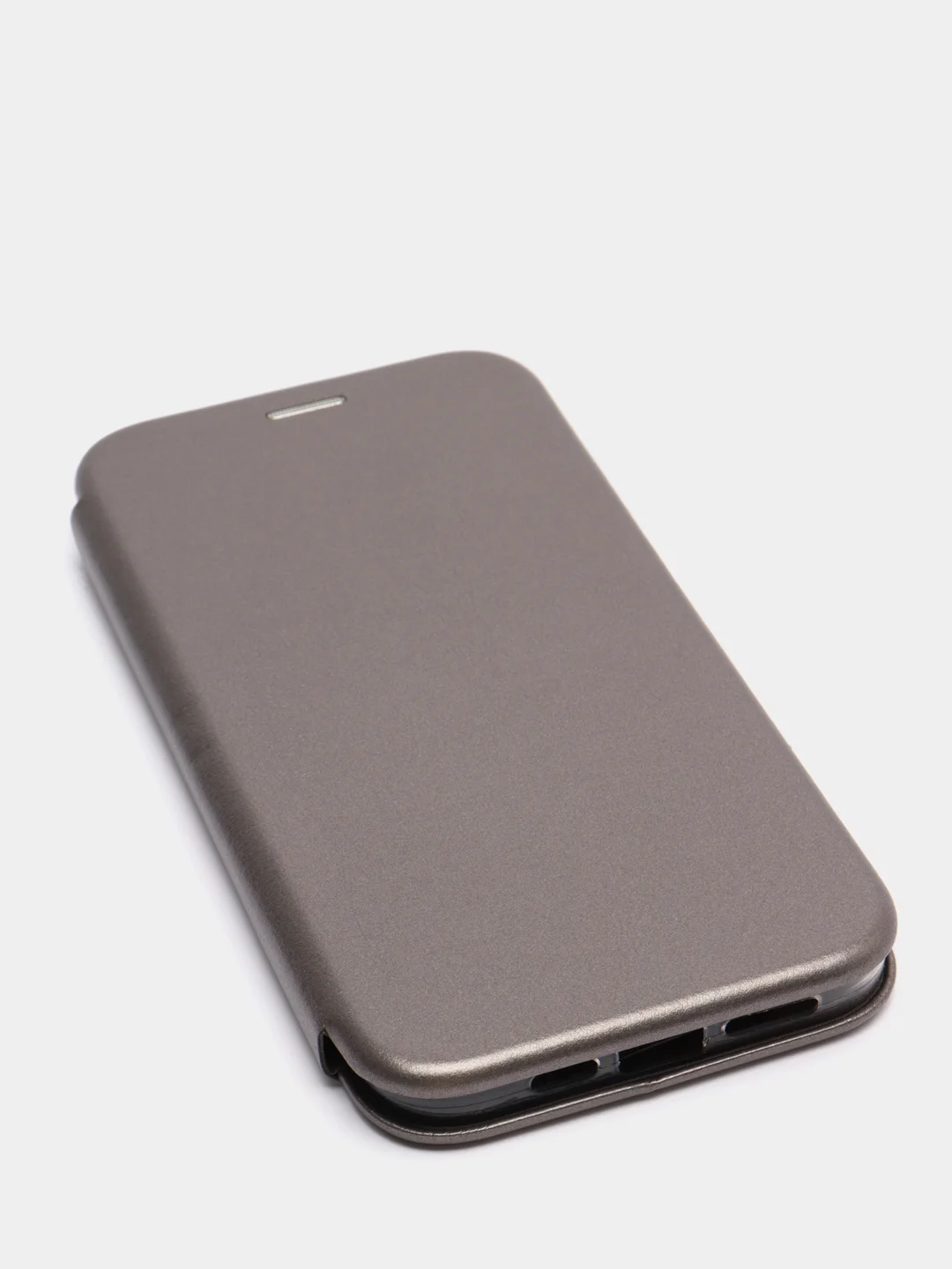 Серый чехол-книжка iPhone 5, 5S, SE, 6, 6S, 7, 8, SE, X, XS, XR, 11, 12, 13, Pro, Max, Mini