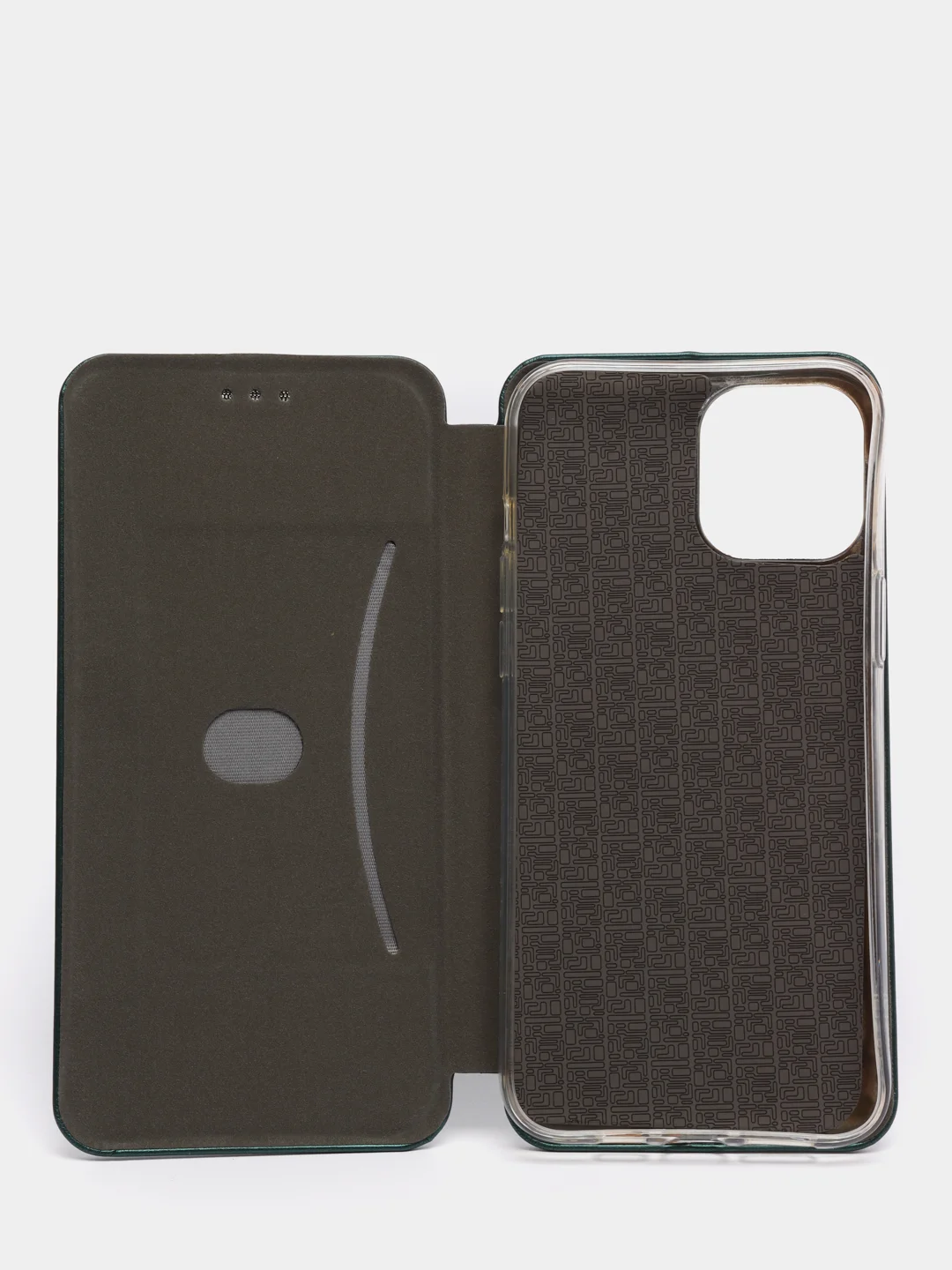 Зеленый чехол-книжка iPhone 5, 5S, SE, 6, 6S, 7, 8, SE, X, XS, XR, 11, 12, 13, Pro, Max, Mini